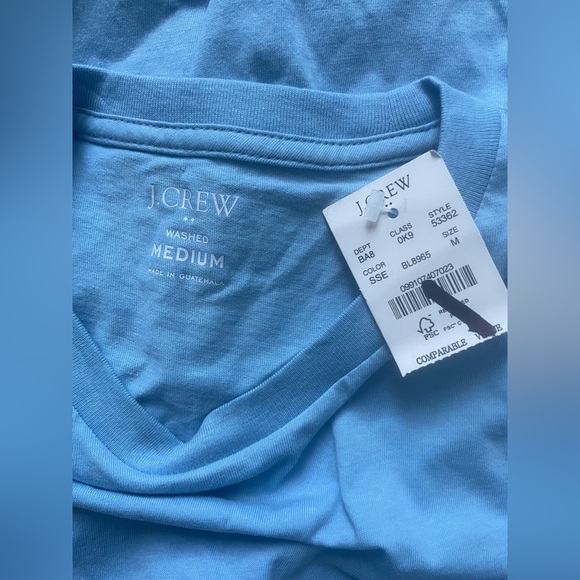 New J.Crew Washed Men Blue T Shirt Size Medium - Picture 5 of 8